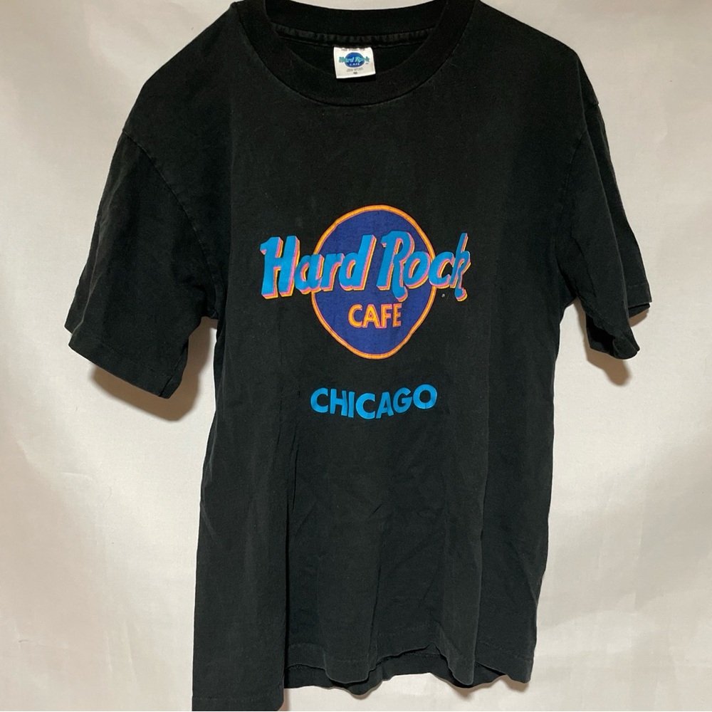Vintage Hard Rock Cafe Chicago Shirt Mens Medium Single Stitch Black 90s USA